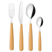 Guzzini 127500206 Pop Set Posate 24 Pezzi 6 Posti Acciaio Inossidabile Lavabili in Lavastoviglie colore Giallo Senape