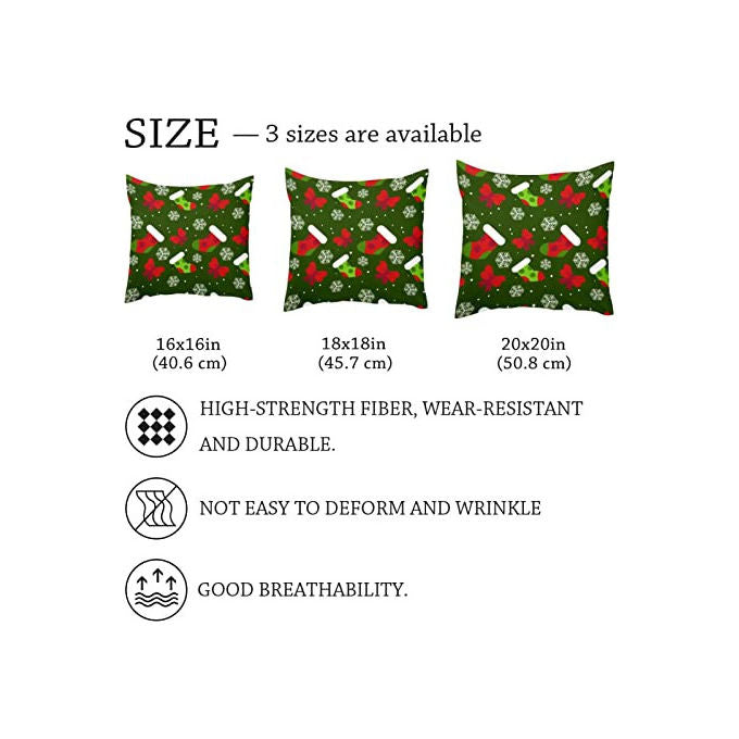 Yeppon Federa Decorativa Natale 46x46 Pollici Cuscino