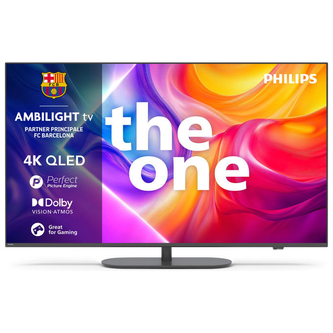 Philips 65PUS9010-12 The One Smart TV QLED 65'' 4K Ultra HD Ambilight Trilato Titan OS Dolby Vision Dolby Atmos 120 Hz colore Nero