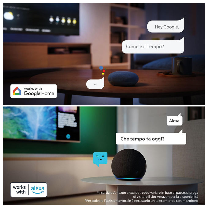 Philips 65PUS9010-12 The One Smart TV QLED 65'' 4K Ultra HD Ambilight Trilato Titan OS Dolby Vision Dolby Atmos 120 Hz colore Nero