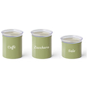 Fratelli Guzzini Set 3 Barattoli Personalizzabili Verde