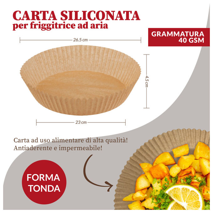 2Easy Carta da Forno Rotonda 100 Fogli Marrone