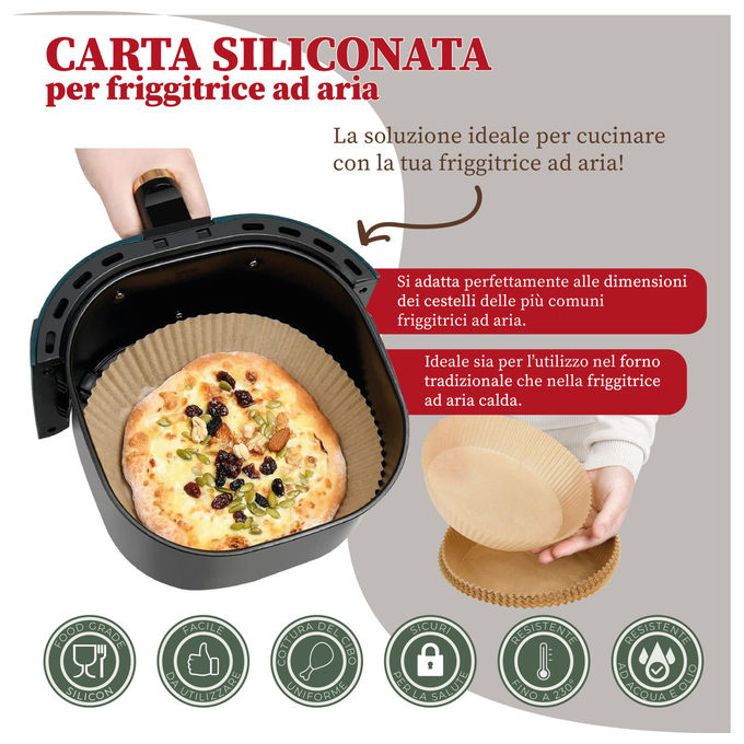 2Easy Carta da Forno Rotonda 100 Fogli Marrone