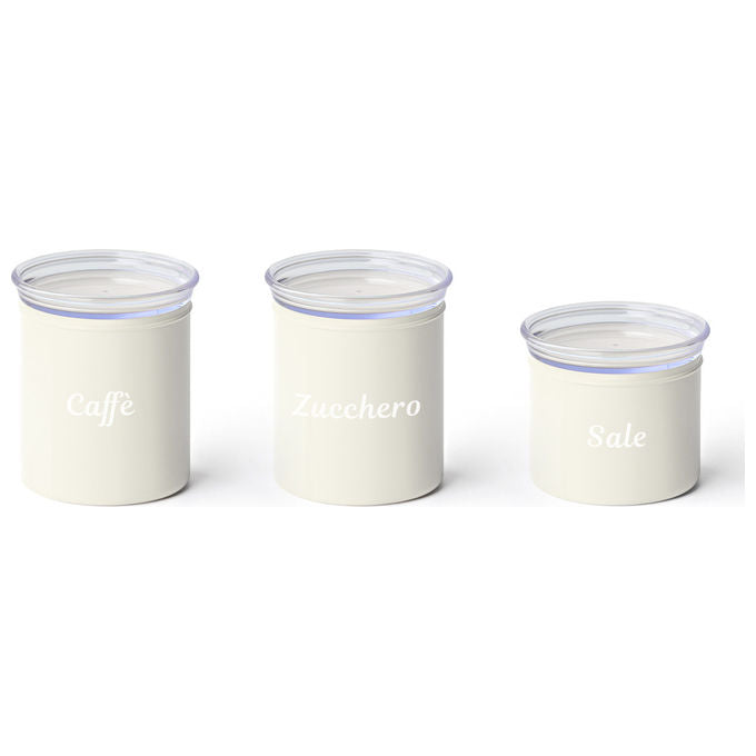 Fratelli Guzzini Set 3 Barattoli Personalizzabili con Adesivi