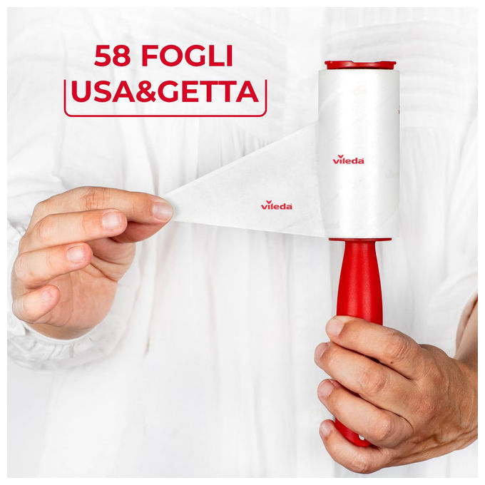 Vileda 173390 Pet Pro Rullo Levapelucchi per Peli di Animali 58 Fogli Usa e Getta