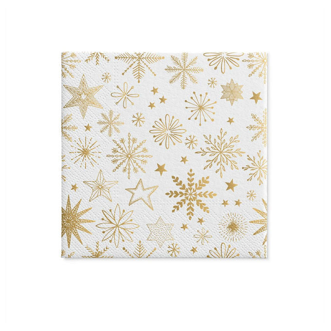 PAW Professional Tovaglioli Shiny Snowflakes 20 Pezzi