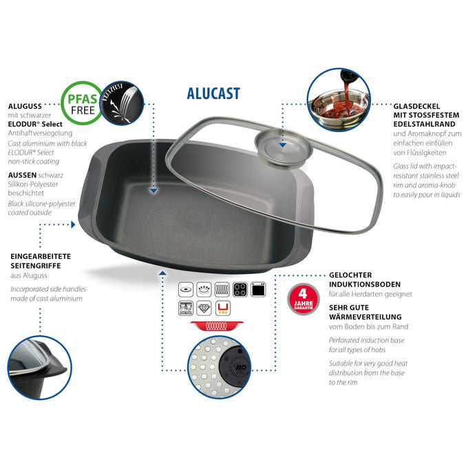 Alucast Rostiera 32 cm Alluminio Pressofuso