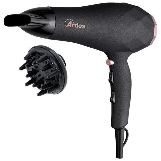 Ardes ARPHON02 Stylo Asciugacapelli 2200W 2 Velocita' 3 Temperature Diffusore Concentratore Filtro Removibile colore Nero