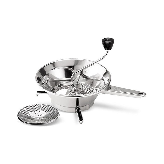 Lagostina I Cucinieri Passaverdure Acciaio Inox 18-0 Ø 19 cm 2 Filtri Intercambiabili Gambe Pieghevoli Antiscivolo colore Inox