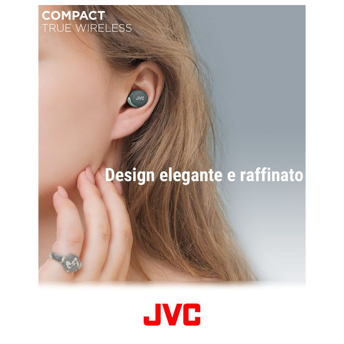 JVC HA-Z330T-G Auricolari True Wireless ANC Bluetooth 5.2 IPX4 21H autonomia bassa latenza colore Verde