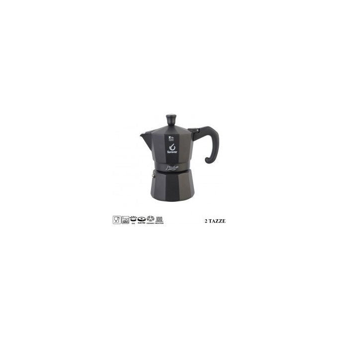 Miss Moka Prestige Alluminio Induzione 2 Tazze Nero