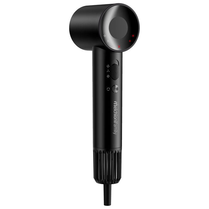 Melchioni Family 118030025 Crystal Style Asciugacapelli 1400W Motore BLDC 2 velocita' 4 temperature Concentratore colore Nero