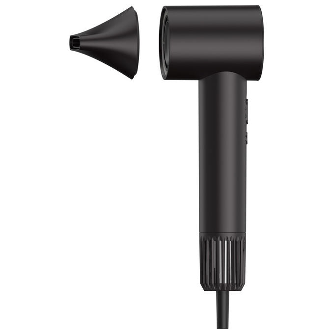Melchioni Family 118030025 Crystal Style Asciugacapelli 1400W Motore BLDC 2 velocita' 4 temperature Concentratore colore Nero