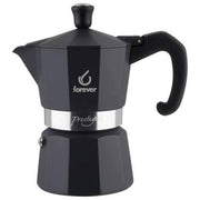 Forever 120413 Miss Moka Prestige Caffettiera Moka per Induzione 6 Tazze 355 ml Alluminio colore Nero