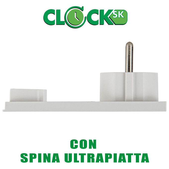 CLOCK Prolunga Lineare Bianca 3 Metri con Presa Universale