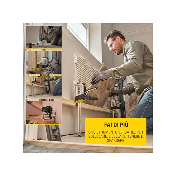 Stanley STA183550 FATMAX TradeLift Sollevatore Multifunzione 150 Kg regolazione 2,5 mm divaricazione 220 mm
