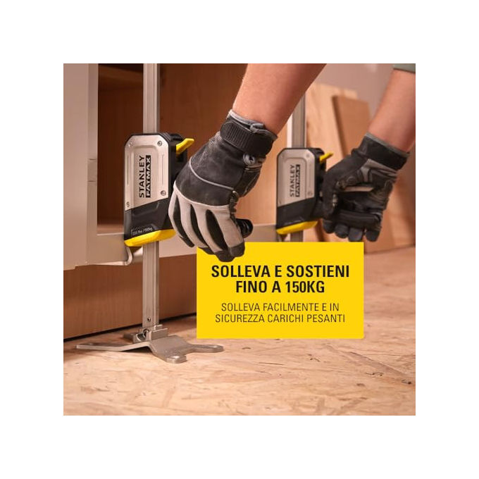 Stanley STA183550 FATMAX TradeLift Sollevatore Multifunzione 150 Kg regolazione 2,5 mm divaricazione 220 mm