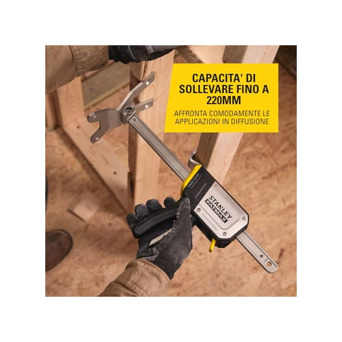 Stanley STA183550 FATMAX TradeLift Sollevatore Multifunzione 150 Kg regolazione 2,5 mm divaricazione 220 mm