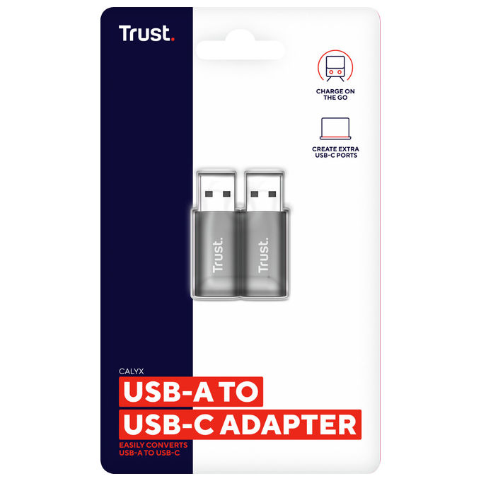 Calyx Adattatore USB A a C Grigio