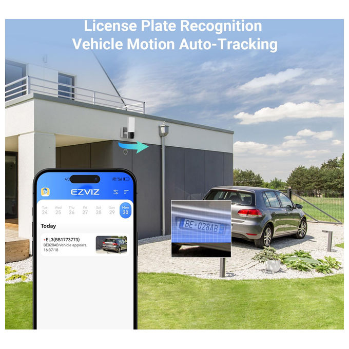 EZVIZ EL3 Telecamera di Sicurezza e Lampada da Parete