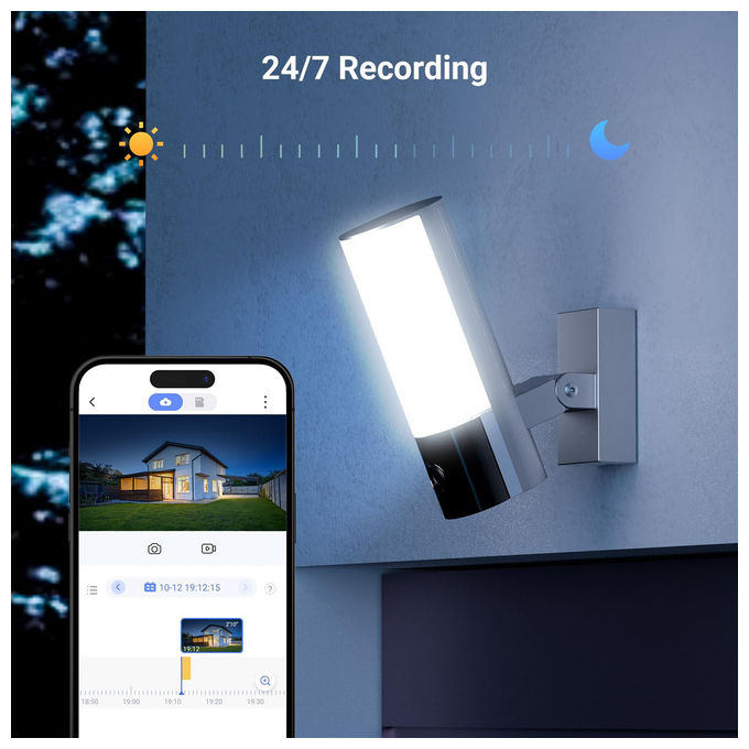 EZVIZ EL3 Telecamera di Sicurezza e Lampada da Parete