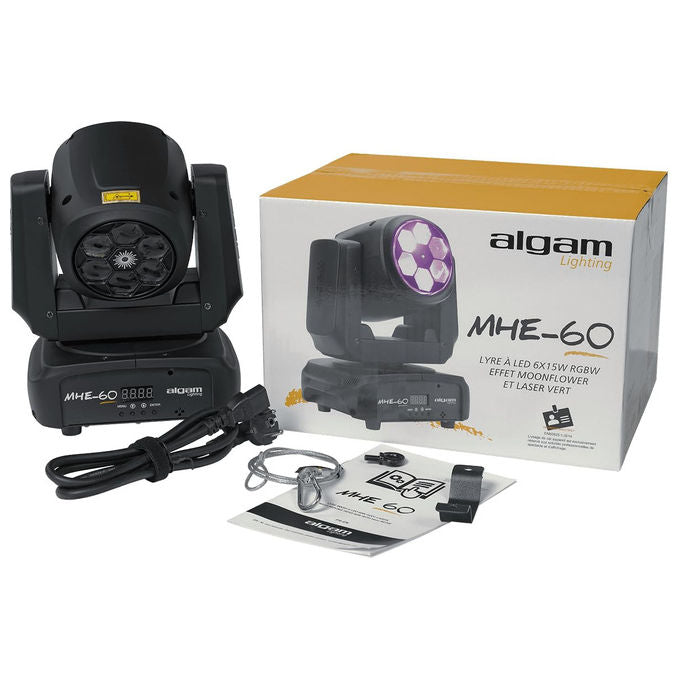 Algam Lighting MHE60 Lira Wash LED 6 x 15W RGBW con Laser Verde