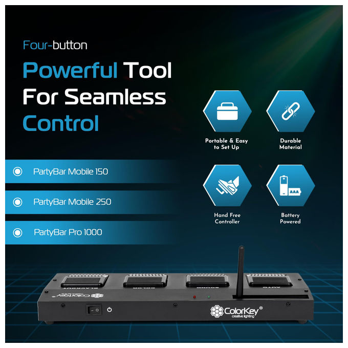 Colorkey Controller a Pedale Wireless per PartyBar Mobile e Pro