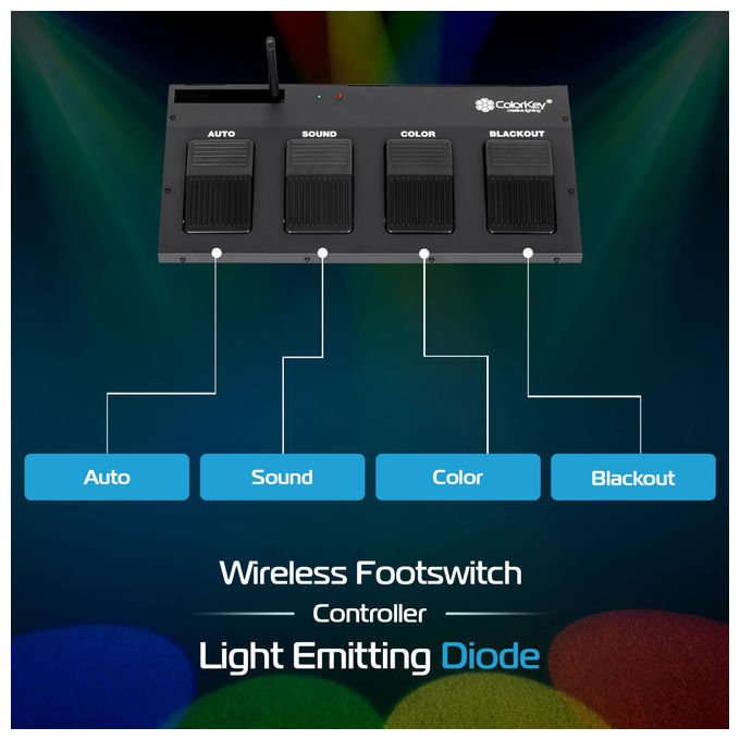 Colorkey Controller a Pedale Wireless per PartyBar Mobile e Pro