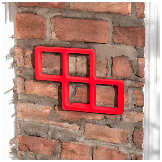 Fizz Creations Tetris Red Z Tetrimino Neon Light