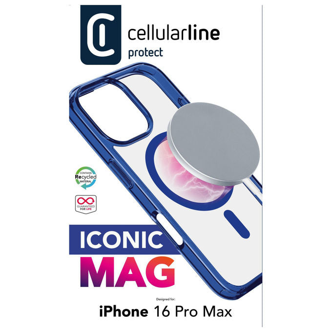 Cellularline Iconic Mag Custodia Trasparente iPhone 16 Pro Max