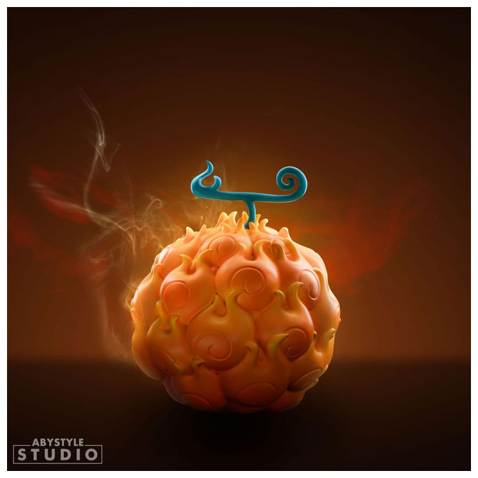 Abystyle ABYREP005 One Piece Replica Frutto Flame-Flame Mera Mera no Mi Resina scala 1:1 13 cm colore Arancione
