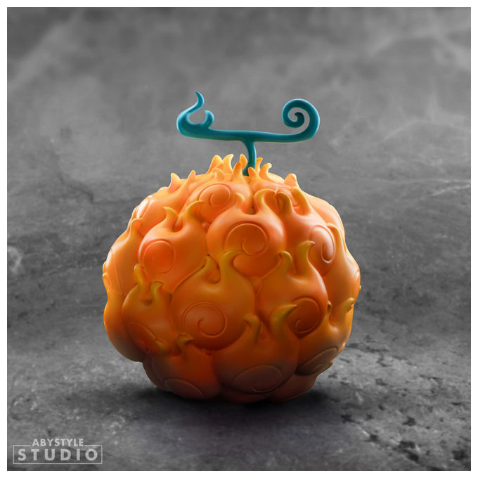 Abystyle ABYREP005 One Piece Replica Frutto Flame-Flame Mera Mera no Mi Resina scala 1:1 13 cm colore Arancione