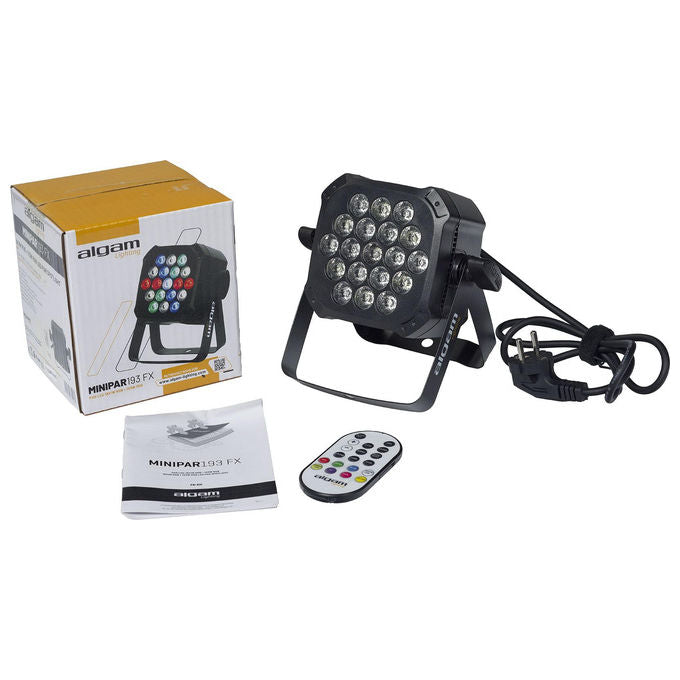 Algam Lighting MINIPAR193FX Mini Par LED 18x1W 1x3W RGB Effetti DMX Telecomando IR IP20 colore Nero