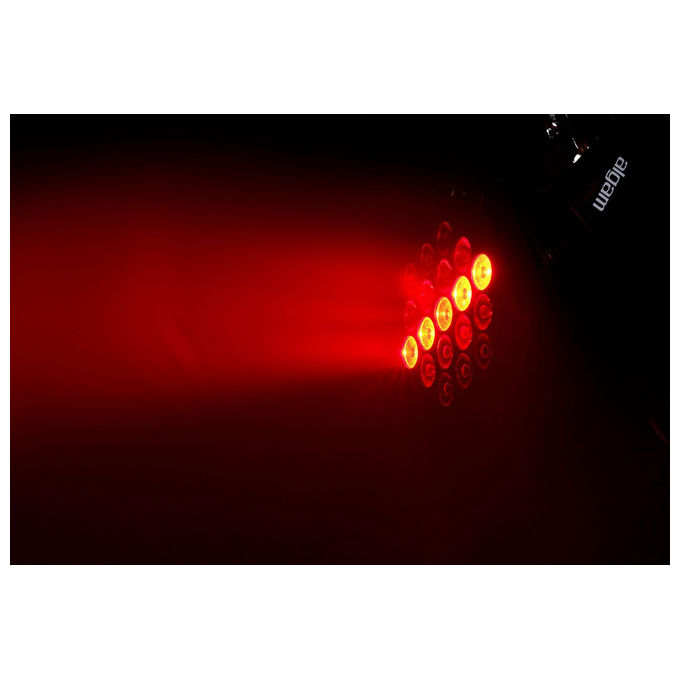 Algam Lighting MINIPAR193FX Mini Par LED 18x1W 1x3W RGB Effetti DMX Telecomando IR IP20 colore Nero