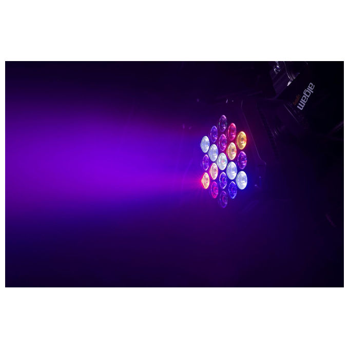 Algam Lighting MINIPAR193FX Mini Par LED 18x1W 1x3W RGB Effetti DMX Telecomando IR IP20 colore Nero