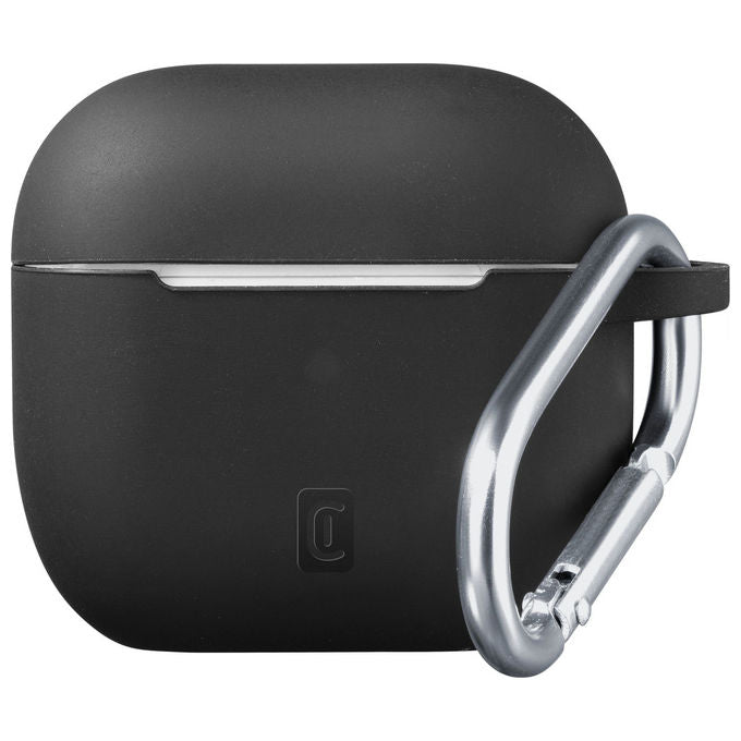 Cellularline BOUNCEAIRPODS4K Bounce Custodia AirPods 4 ANC Silicone con Gancio Compatibile Ricarica Wireless colore Nero