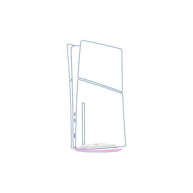 Trust 25596 GXT 229 Supporto Verticale LED PS5 6 Colori compatibile con tutti i modelli PS5 Slim e Pro colore Bianco