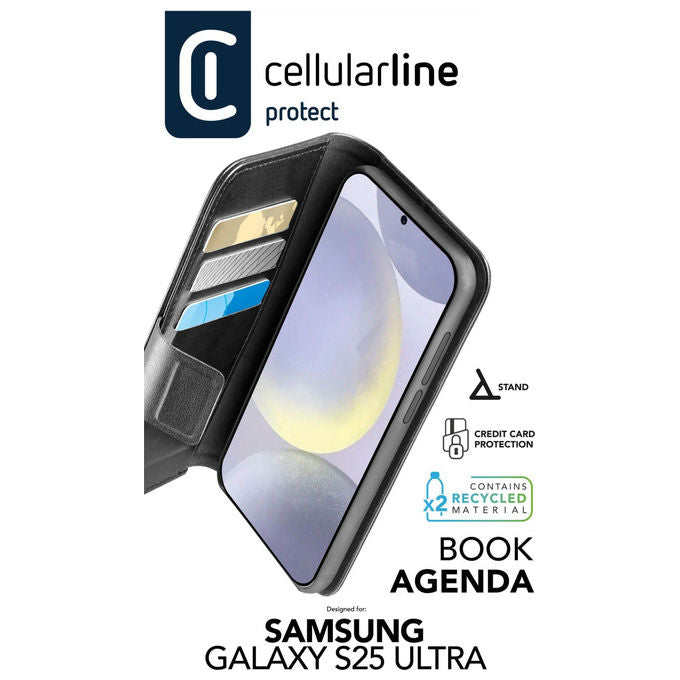 Cellularline Book Agenda Custodia a Libro Galaxy S25 Ultra