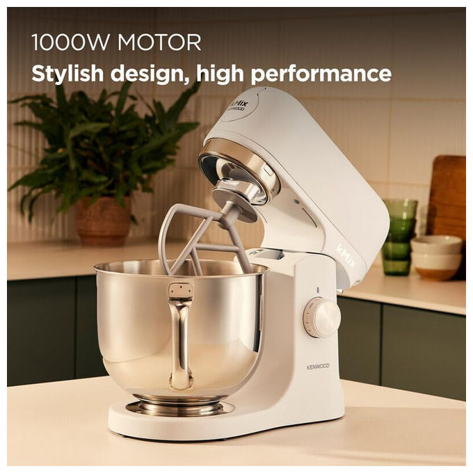 Kenwood KMX751AWH kMix Impastatrice Planetaria 1000 W Ciotola 5 L Movimento Planetario colore Bianco