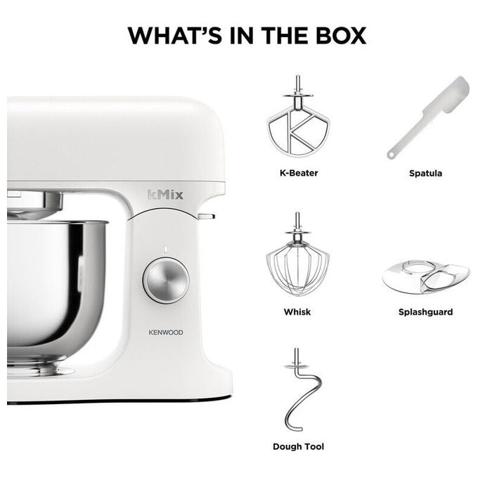 Kenwood KMX751AWH kMix Impastatrice Planetaria 1000 W Ciotola 5 L Movimento Planetario colore Bianco