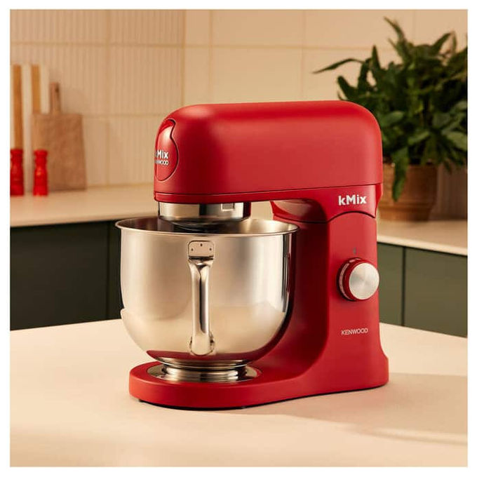 Kenwood KMX751ARD kMix Impastatrice Planetaria 1000W Ciotola 5L con Paraschizzi colore Rosso