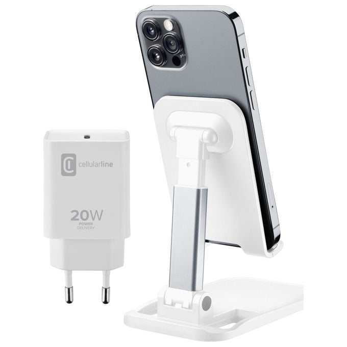 Cellularline Charge and Stand KIT_ per iPhone 8 e oltre