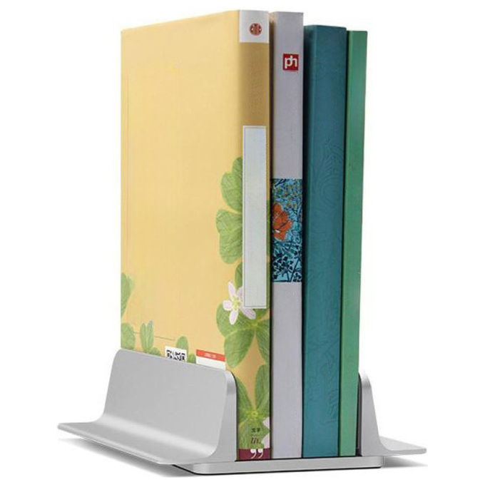 Techly Supporto Verticale per Notebook in Alluminio Argento