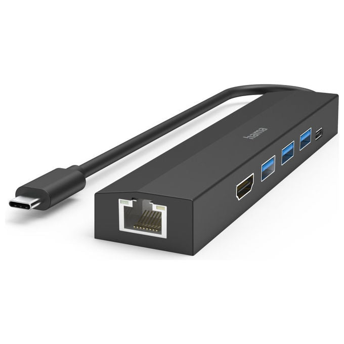 Hama Hub USB 3.2 Gen 1 Type-C HDMI RJ-45 Nero