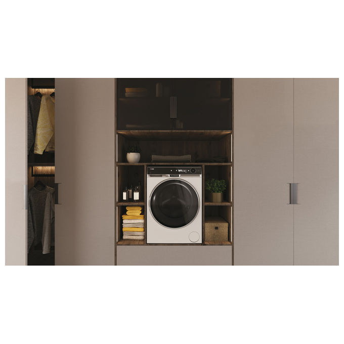 Haier HWD120BD16397EUS X Serie 11 Lavasciuga Frontale 12-7 Kg 1600 rpm Classe A Pompa di Calore Wi-Fi AutoDose Vapore (85x60x66 cm) colore Bianco