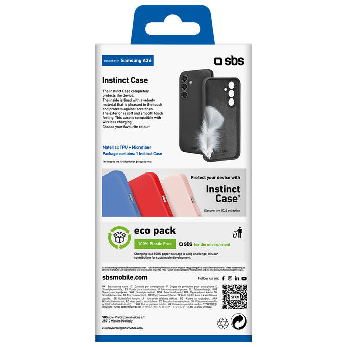 SBS Cover Instinct per Samsung A36 Nero