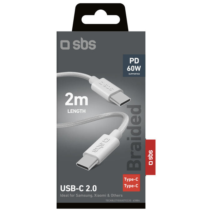 SBS Cavo USB-C 2 Metri Ricarica Power Delivery 60W