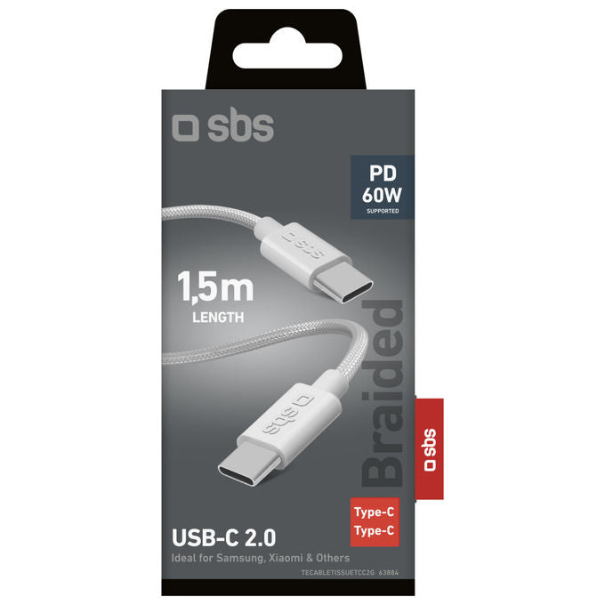 SBS Cavo USB-C 2 Metri Ricarica Power Delivery 60W