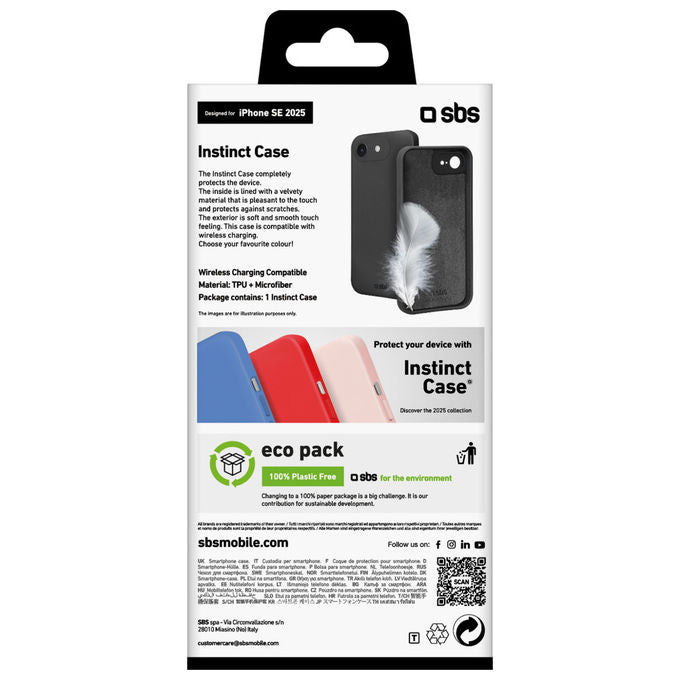 SBS Cover Rigida per iPhone 16E con Rivestimento Morbido
