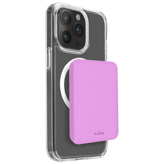 Puro Mini Power Mag 4200 mAh Rosa Ricarica Wireless